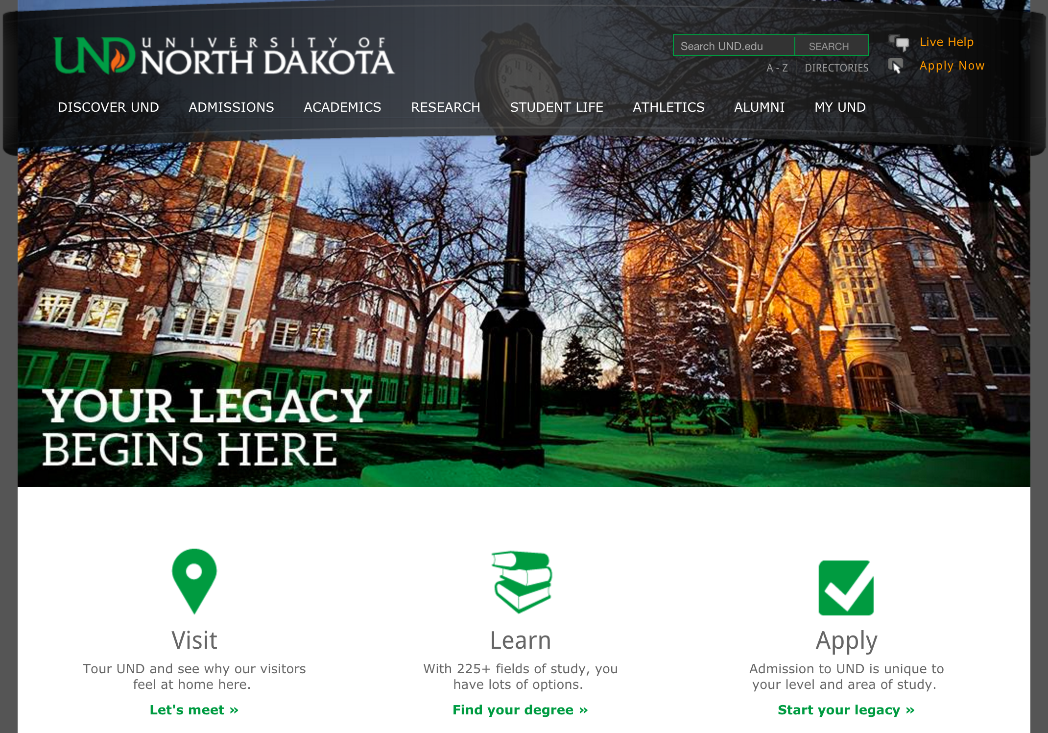 UND Website